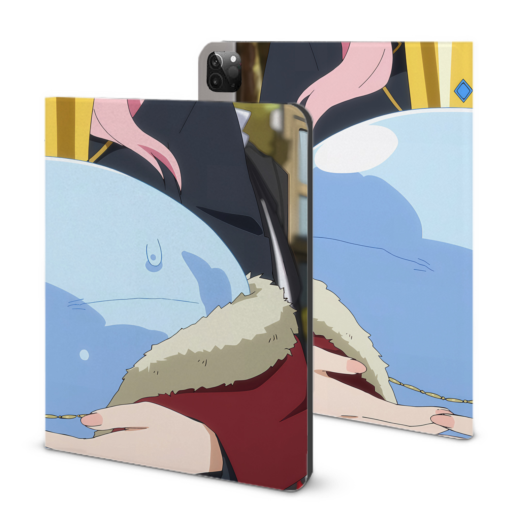 （画像用） 転スラ Regarding Reincarnated to Slime IPadケース ペンホルダー付き ブックスタイルデザイン